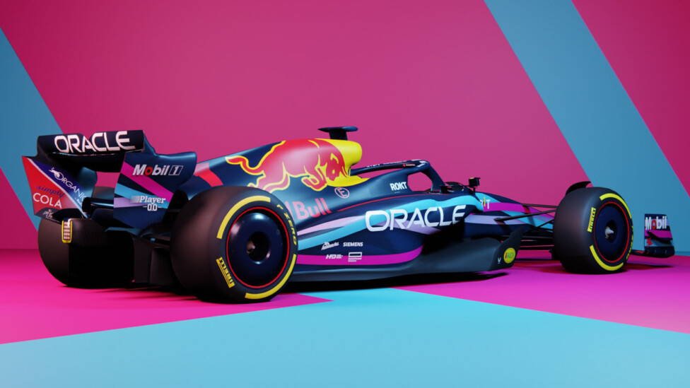 Verstappen y Checo Pérez estrenarán el diseño para Red Bull de Martina Andriano en el Gran Premio de Miami 2023. 
