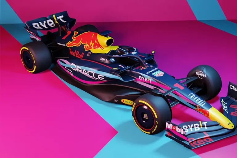 El auto de Fórmula 1 de Red Bull diseñado por la estudiante argentina de diseño Martina Andriano. 