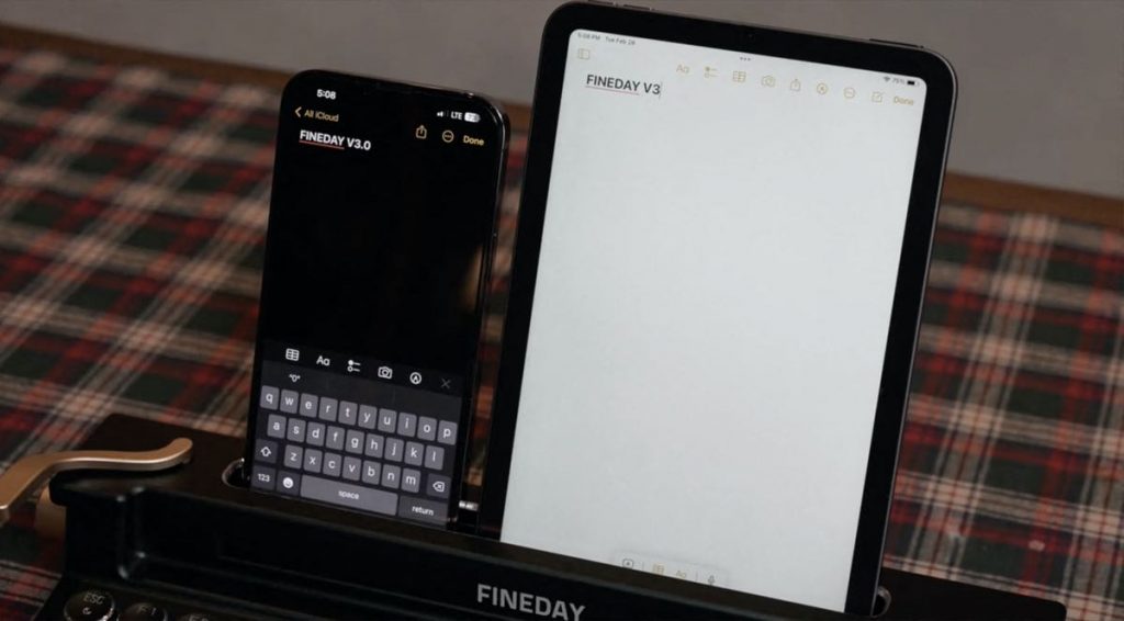 El teclado Fineday puede conectarse a celulares y tablets Android y también iOS.