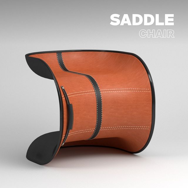La silla Saddle está inspirada en el diseño de la silla de montar ecuestre. 
