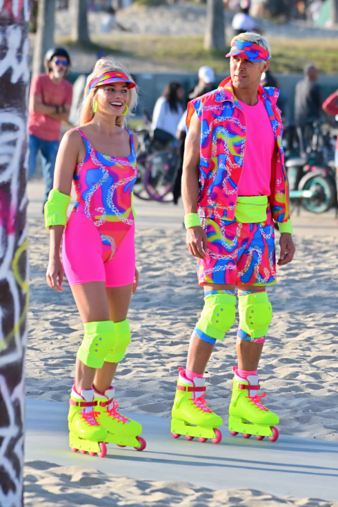 Margot Robbie y Ryan Gosling, la pareja "Barbiecore" 2023. 