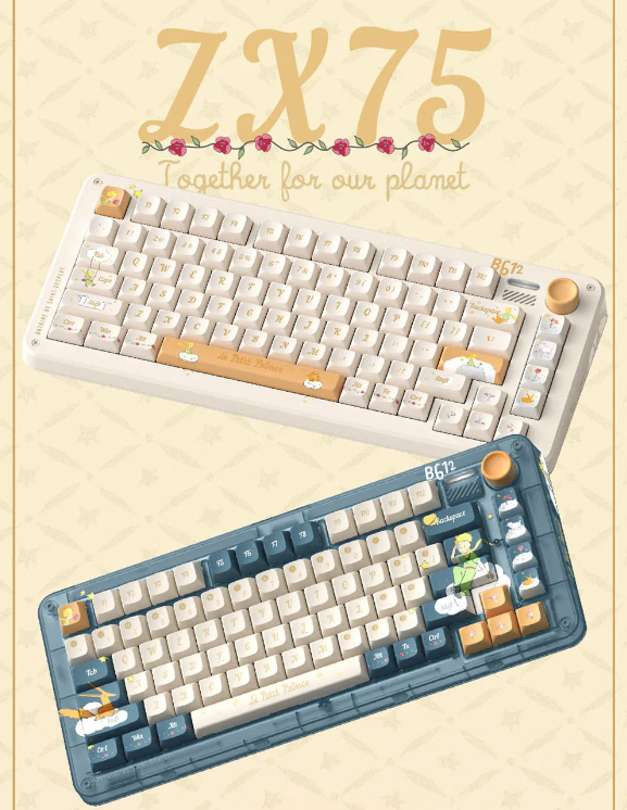 El teclado de la tienda de diseño Bdesktop inspirado en "El Principito". 
