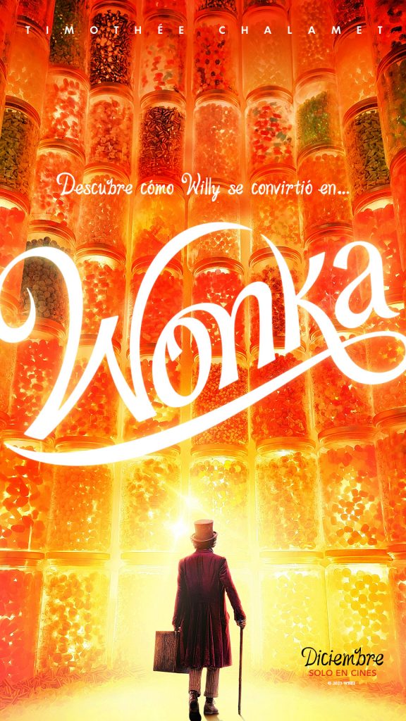 El póster oficial de “Wonka” protagonizada por Timothée Chalamet.