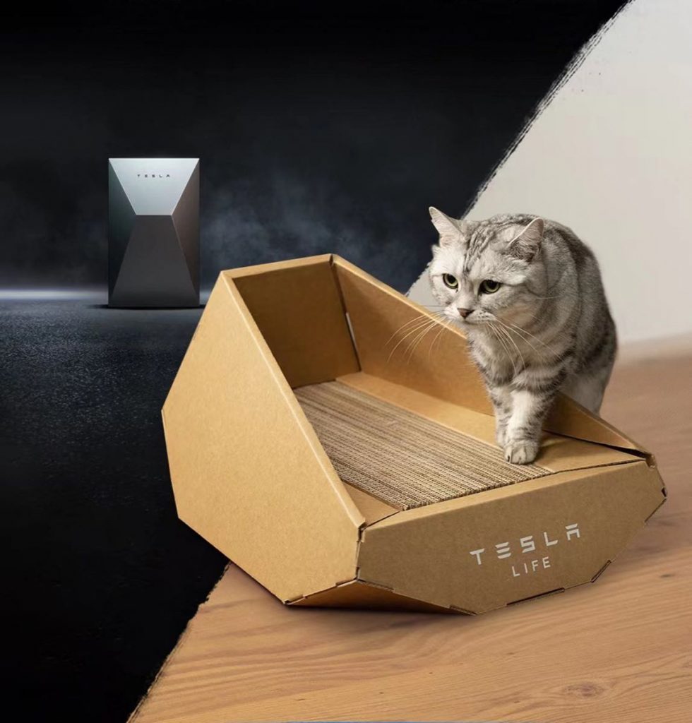 La casa para gatos es un producto de Tesla Life, una línea exclusiva para el mercado chino. 