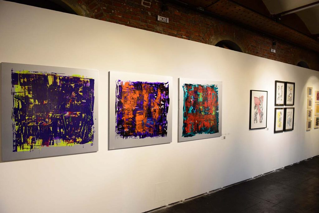 Obras de Fernando Poggio en la muestra "Habitar el Arte". 