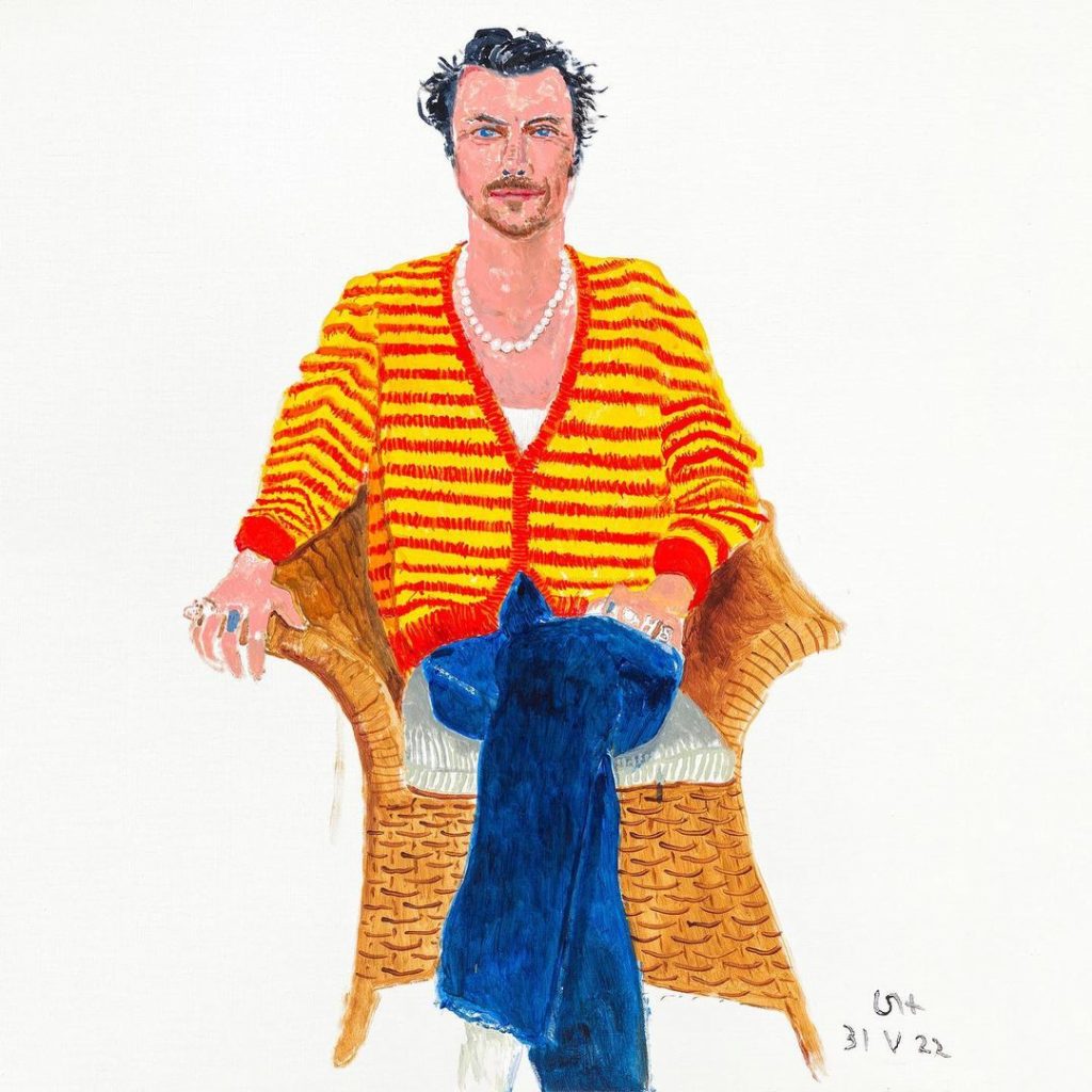 El retrato de Harry Styles que hizo David Hockney. 