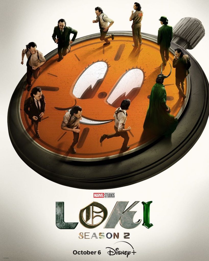 El póster de la segunda temporada de "Loki" que representa las variantes en el tiempo del personaje. 