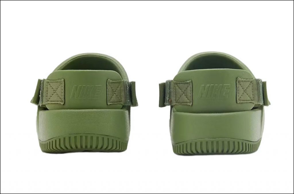 Detalles de diseño del calzado Nike Calm Mule. 