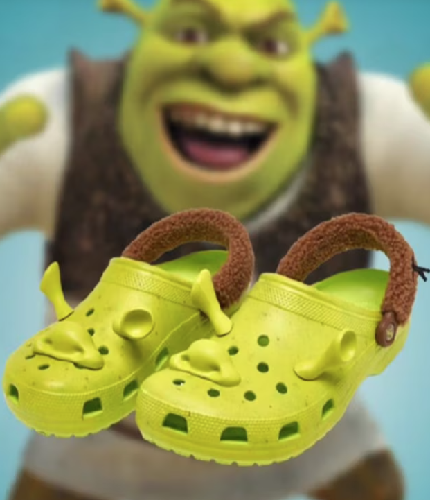 Shrek, la más inesperada "musa" de un increíble modelo de Crocs. 