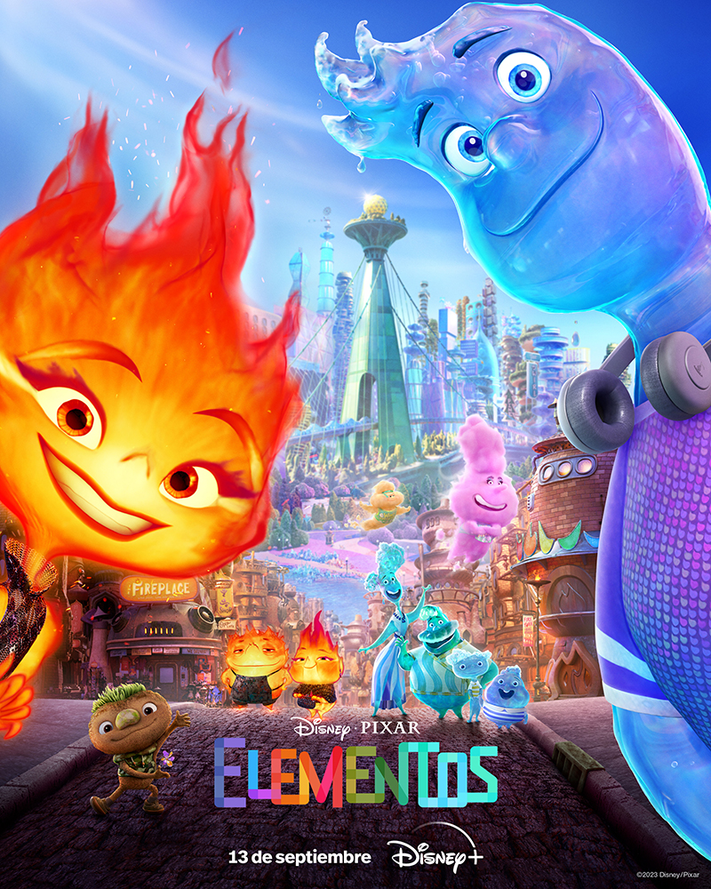 El nuevo póster de “Elementos” de Disney y Pixar. 