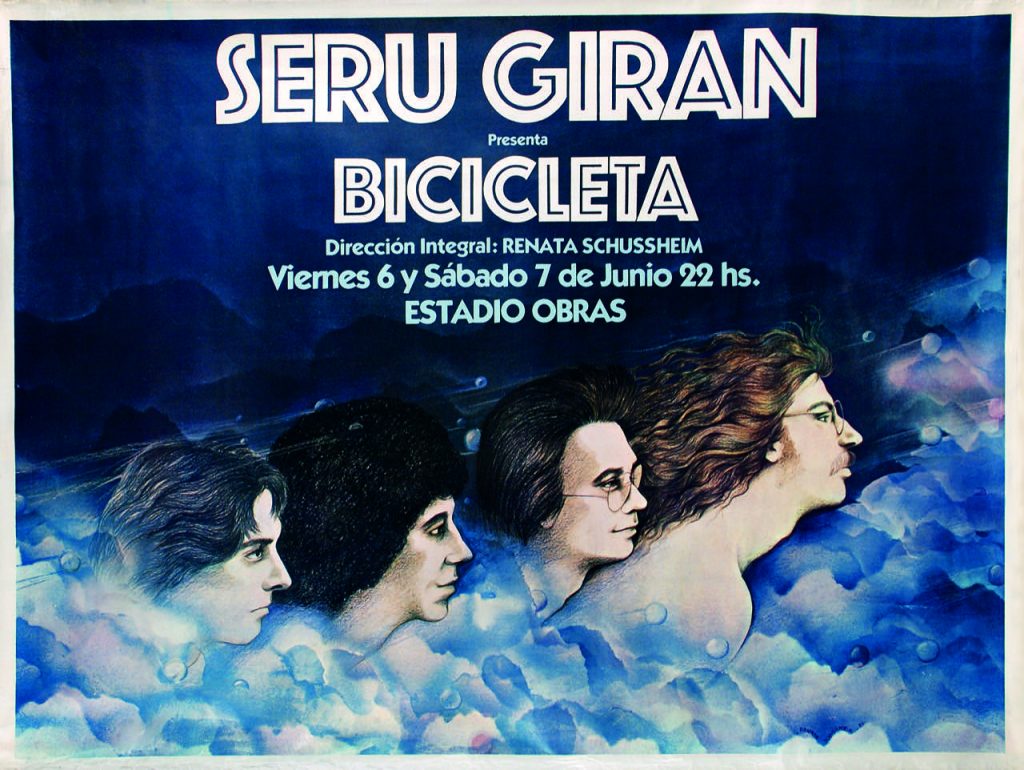El mítico show Bicicleta de Serú Girán, una de las colaboraciones de Renata con Charly García. 