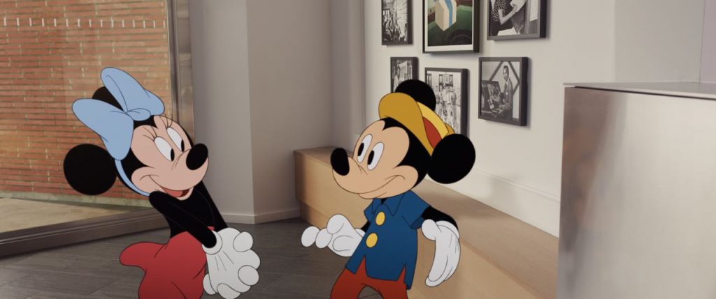 Mickey y Minnie en el corto "Once Upon a Studio". 