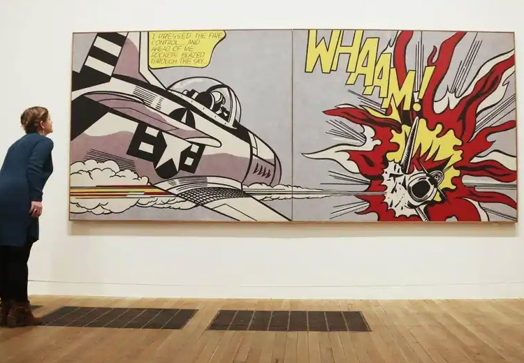 El comic y la guerra, dos mundos que identifican la vida y obra de Roy Lichtenstein. 