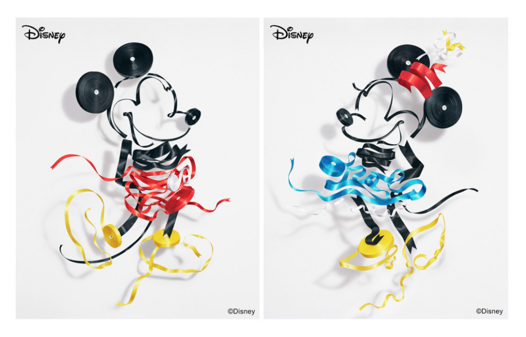 Mickey y Minnie Mouse según Yuni Yoshida. 