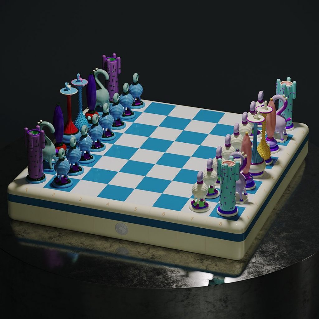 Taras Yoom creó “Another Kingdom", un juego de ajedrez de diseño y de colección.