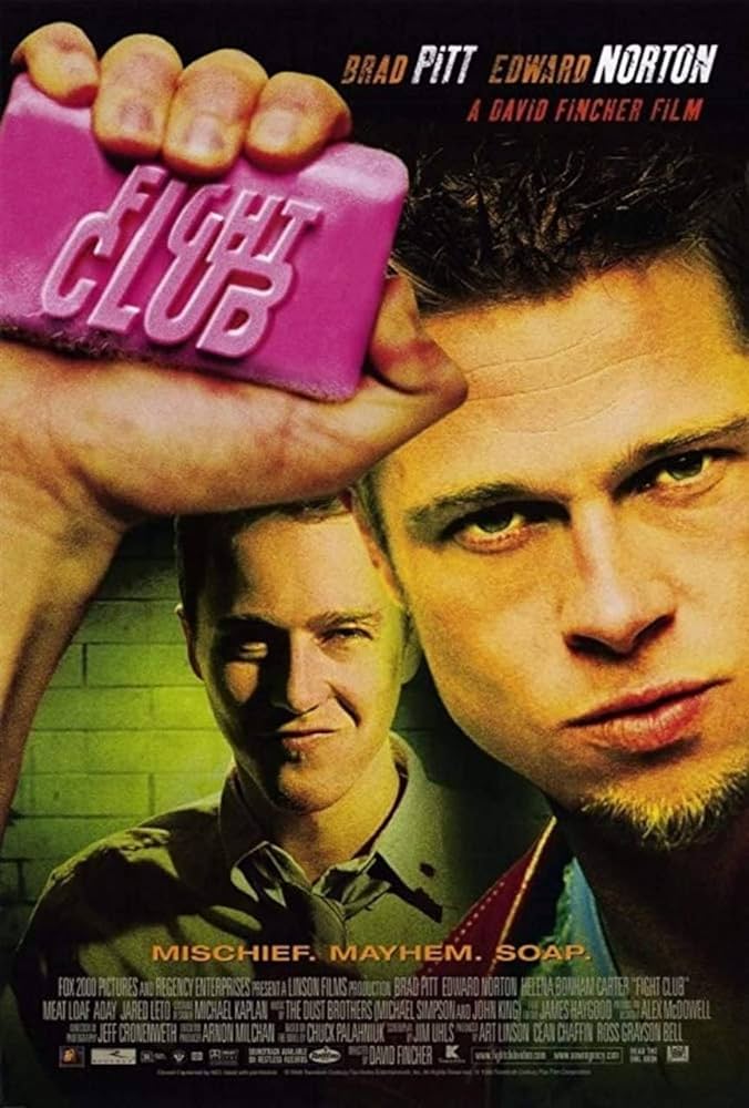 El póster de Fight Club (El club de la pelea) de David Fincher. 