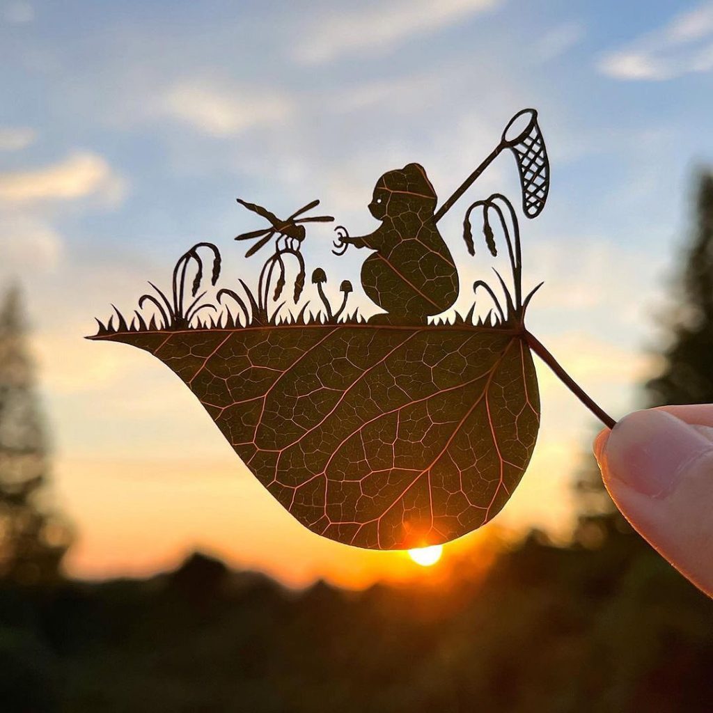 Una pieza de Lito Leaf Art ideal para ser vista y admirada a contraluz. 