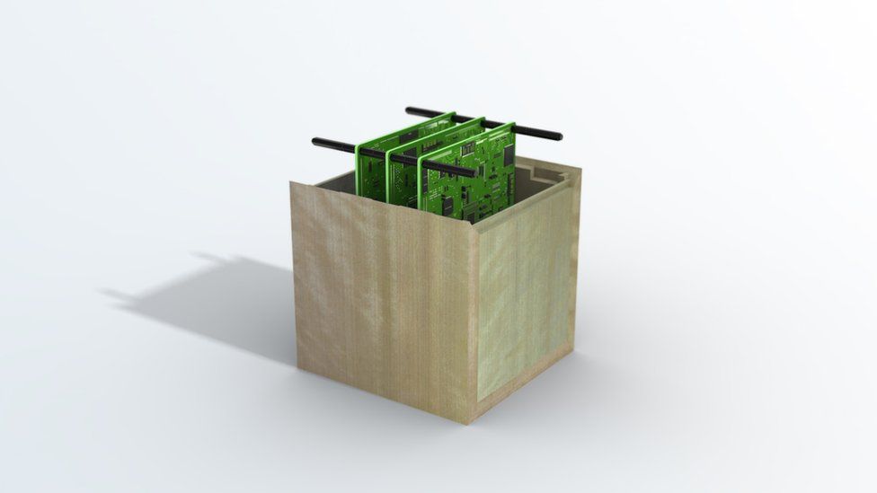Diseño del increíble y sustentable satélite de madera japonés. 
