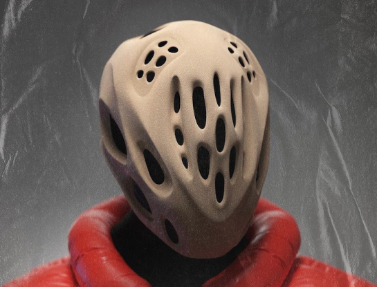 Un artista imagina cómo sería un casco inspirado en el diseño del calzado Yeezy Foam Runner