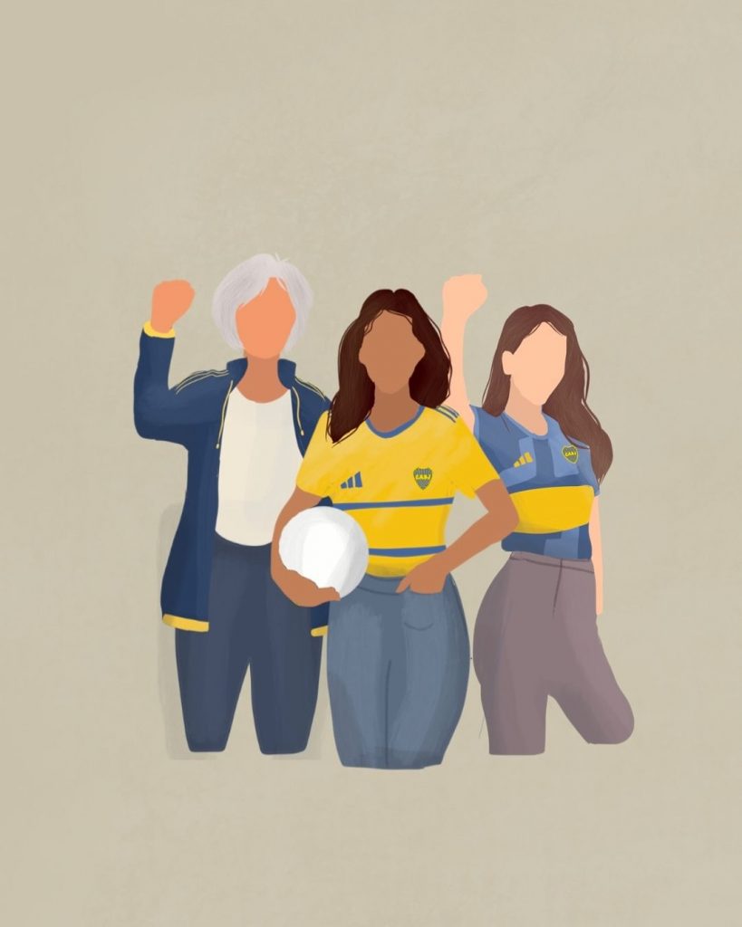 "Mujeres de Boca", otra hitazo de @dibujosdeboquita. 