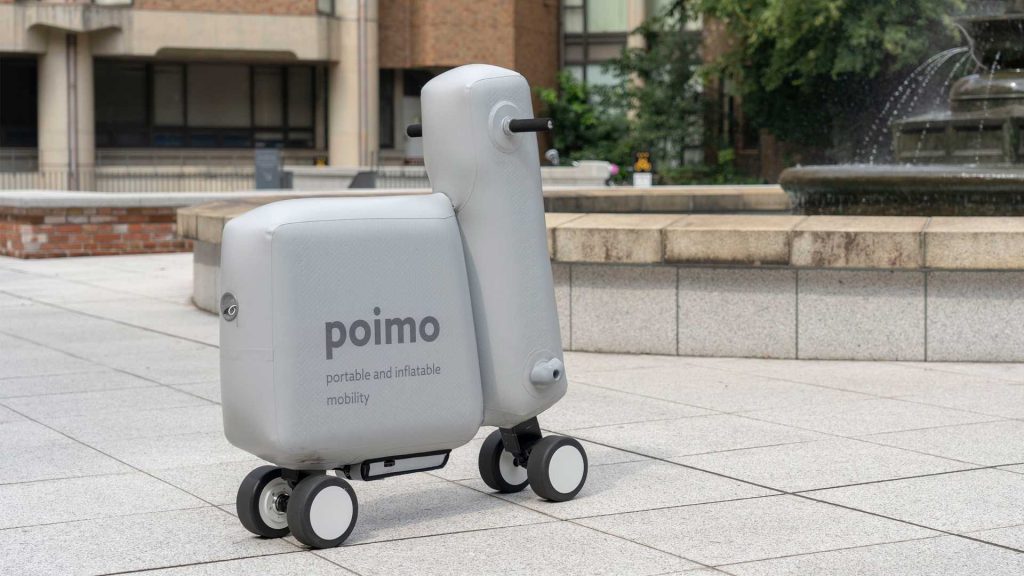 Poimo (POrtable e Inflatable MObility) es el resultado de una investigación de la Universidad de Tokio, Japón. 