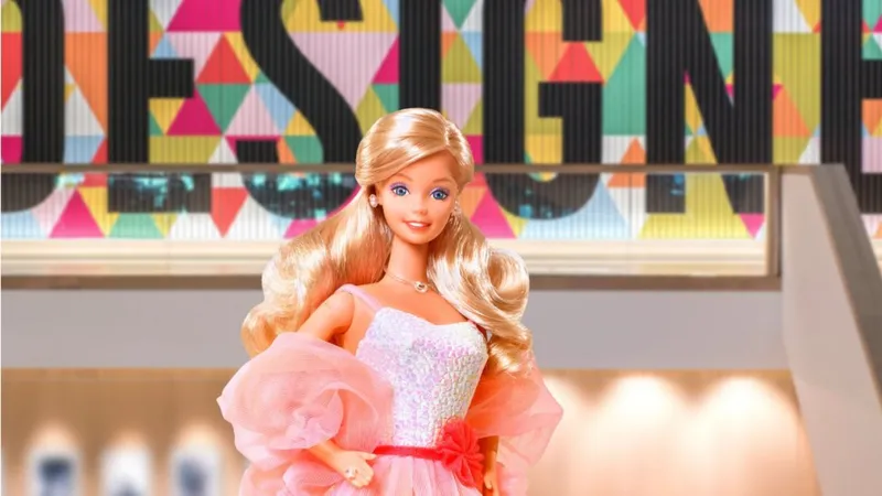 Barbie, estrella de una gran exhibición el el Museo del Diseño de Londres, Reino Unido. 