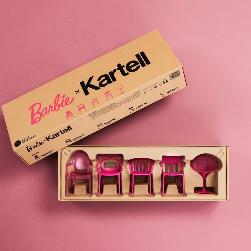 La edición limitada de Barbie x Kartell x Phillippe Starck que recrean las sillas más icónicas de la casa italiana. 