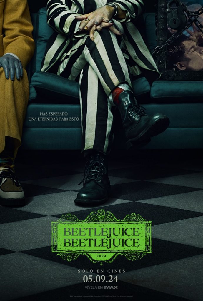 El póster oficial de “Beetlejuice Beetlejuice" de Tim Burton. 
