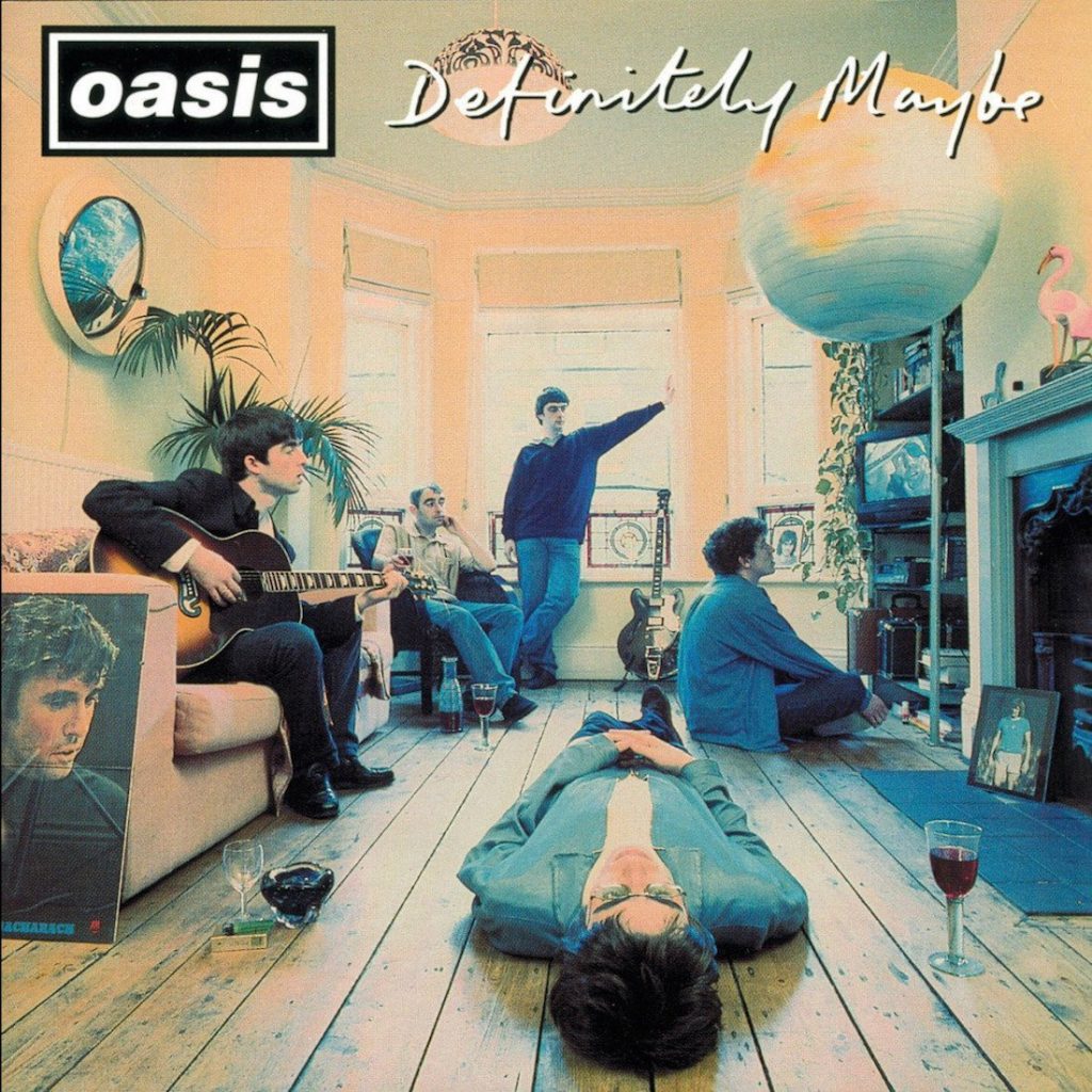 La tapa del álbum “Definitely Maybe” de Oasis, lanzado en 1994. 