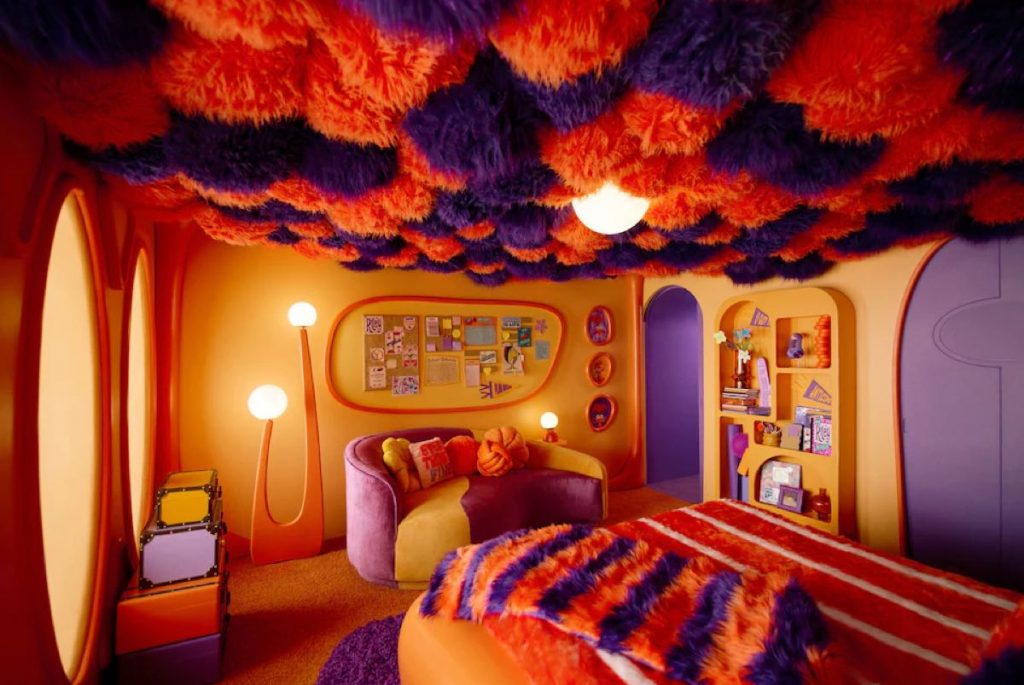 La habitación de Ansiedad de “Intensa Mente 2” recreado por Airbnb. 