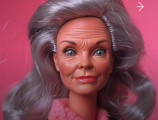 Una artista utilizó la inteligencia artificial para “envejecer” a Barbie