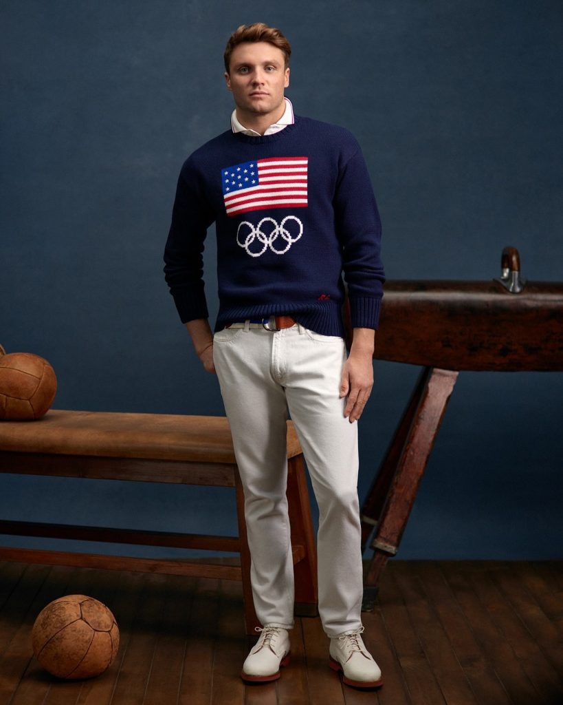 Símbolos de Estados Unidos en la línea olímpica de Polo Ralph Lauren para los Juegos Olímpicos París 2024. 