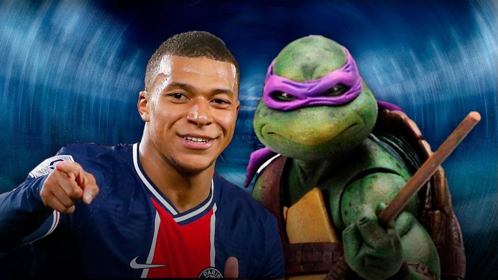 La máscara de Kylian Mbappé enloqueció a los aficionados del fútbol que lo identifican con Las Tortugas Ninja. 