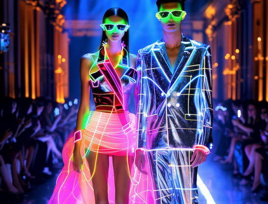 El fascinante desfile de moda con luces LED de una diseñadora y creadora digital