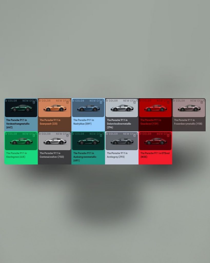 Píntalo de los colores que quieras con el programa “Paint to Sample (PTS)” de Porsche. 