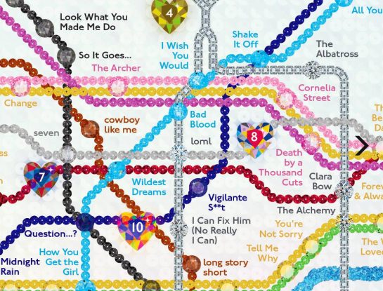 El fantástico mapa del metro “swiftie” de Londres en homenaje a los shows de Taylor Swift