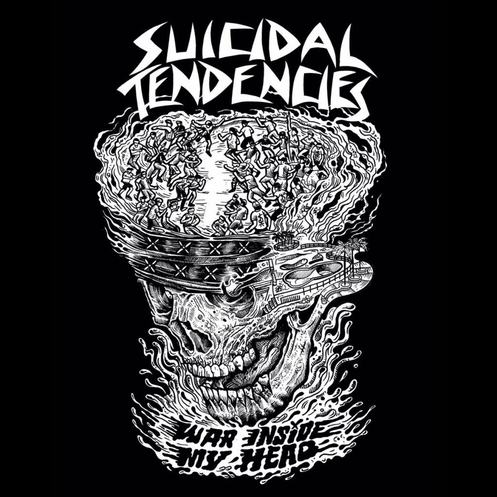 Un diseño del trabajo de Villy para la banda californiana de culto Suicidal Tendencies. 