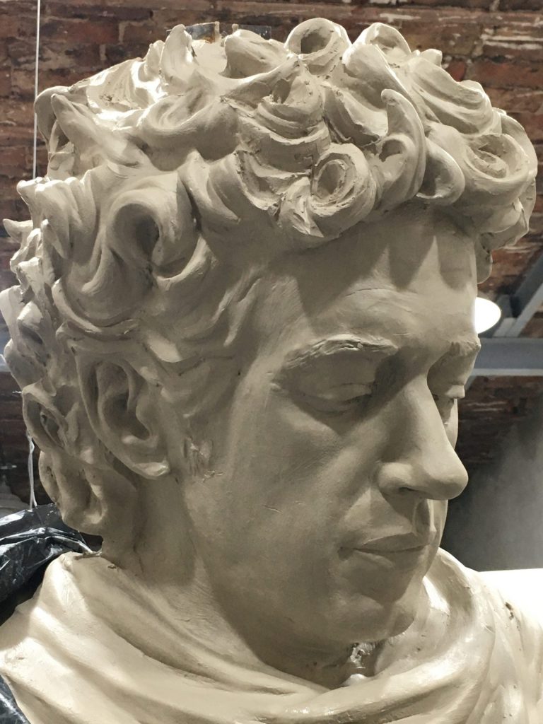 El increíble retrato esculpido de Gustavo Cerati en la obra de Martín Di Girolamo. 