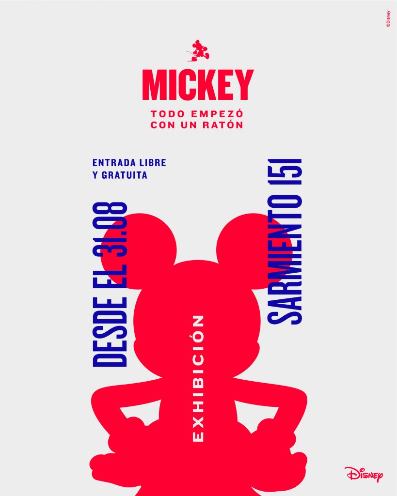 Póster oficial de la exhibición “MICKEY, Todo empezó con un ratón". 