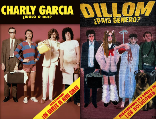 Una artista recreó la tapa de “La grasa de las capitales” y cambió a Serú Girán por Dillom y su banda: arte, diseño y rock & roll