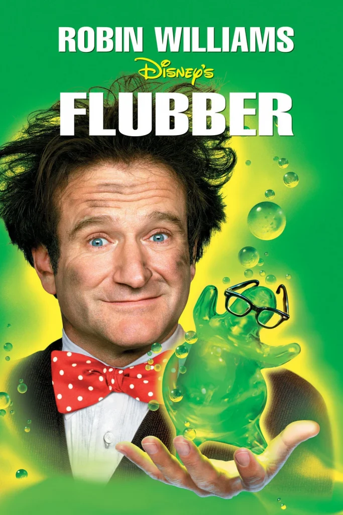 El póster de la comedia "Flubber" con Robin Williams. 