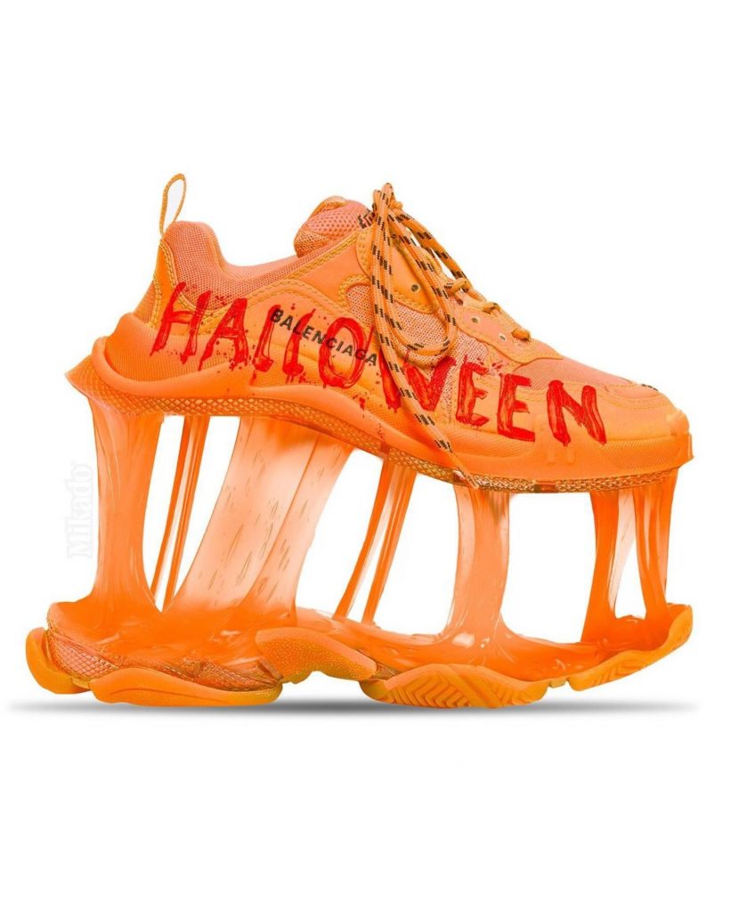 Las zapatillas “Flubberciaga” de Balenciaga temáticas para celebrar Halloween. 