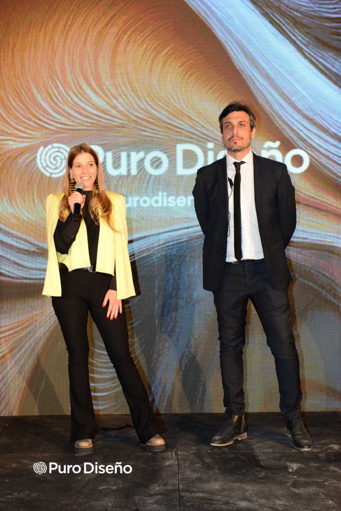 Priscila Pipman, CEO de Atlántida, y Matías Rosado, director de feria Puro Diseñio, anuncian la edición 25ª aniversario de la feria, en 2025. 