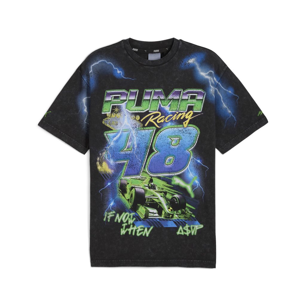 La estética de las carreras nocturnas de F1 en la colección de A$AP Rocky y Puma. 