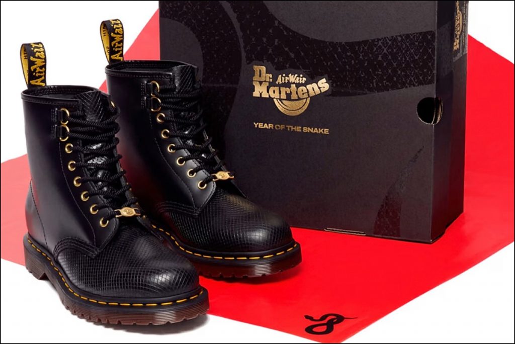 La colección cápsula de Dr. Martens en honor al Año de la Serpiente realza el estilo y carácter del animal. 