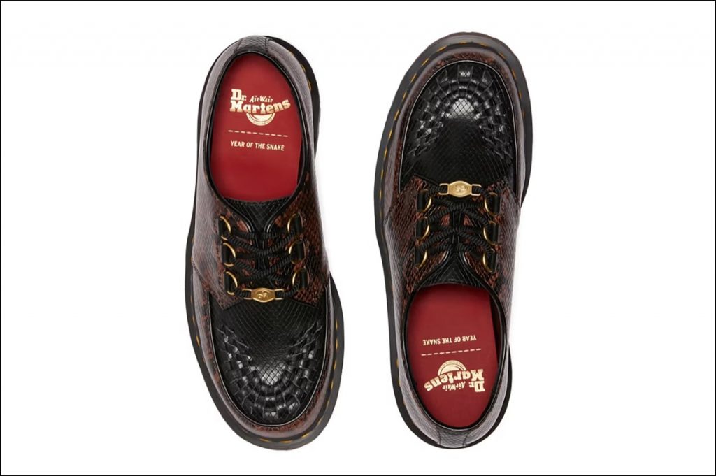 Diseño con “detalles reptilianos” de Dr. Martens Año de la Serpiente. 