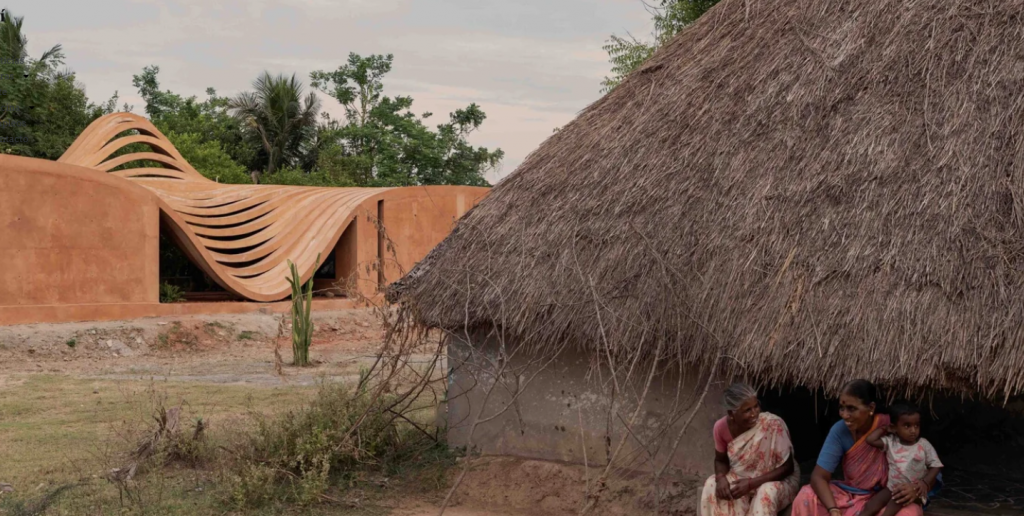 La vivienda fue construida según la tradición tamil con una visión y concepto contemporáneos.