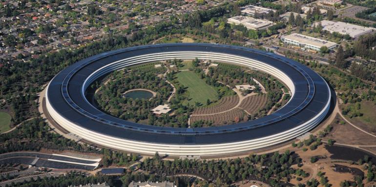 Apple Park, el emblemático edificio que imaginó Steve Jobs. 