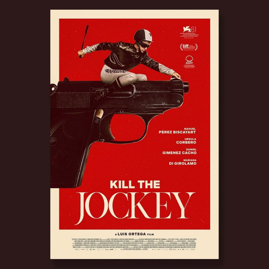 El póster de El Jockey, ganador en los premios Global Entertainment Awards al Mejor Afiche de 2025. 