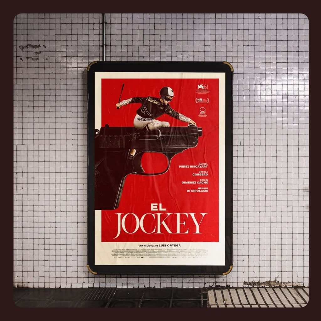 El póster de El Jockey es un trabajo de Fable–The Key Art Agency.